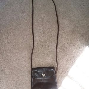 Coach vintage small leather crossbody bag
